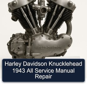 Harley Davidson Knucklehead 1943 All Service Manual Repair