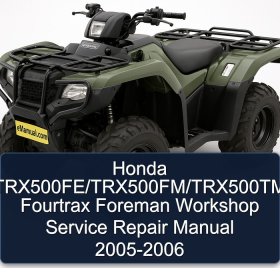 Honda TRX500FE/TRX500FM/TRX500TM Fourtrax Foreman Workshop Service Repair Manual 2005-2006