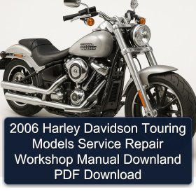 2006 Harley Davidson Touring Models Service Repair Workshop Manual Downland PDF Download