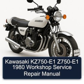 Kawasaki KZ750-E1 Z750-E1 1980 Workshop Service Repair Manual