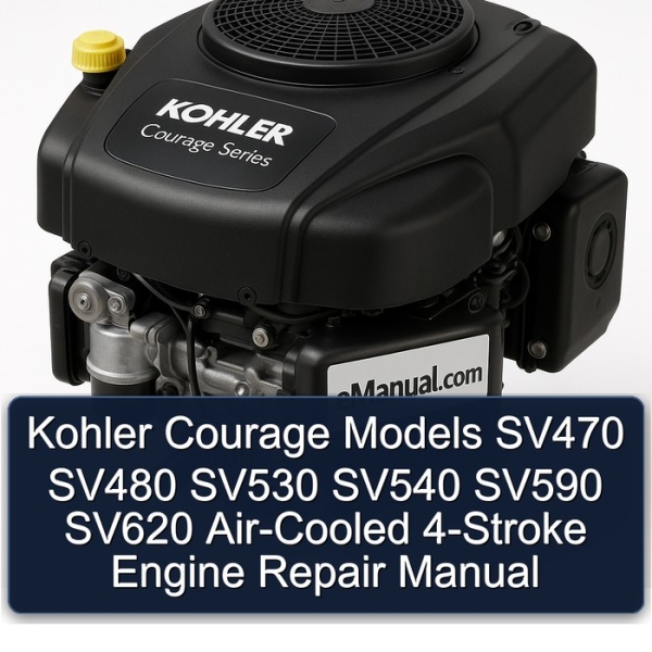 Kohler Courage Models SV470 SV480 SV530 SV540 SV590 SV620 Air-Cooled 4-Stroke Engine Repair Manual
