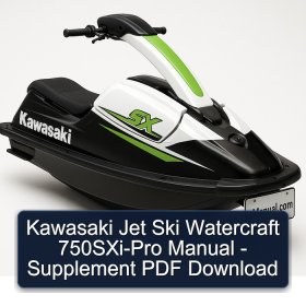 Kawasaki Jet Ski Watercraft 750SXi-Pro Manual - Supplement PDF Download
