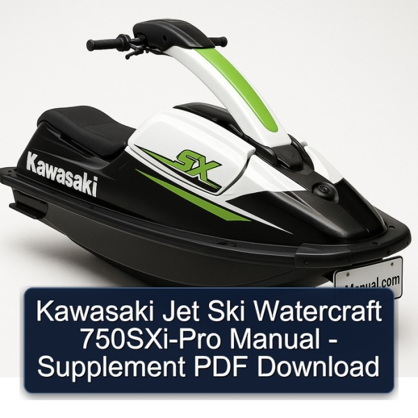 Kawasaki Jet Ski Watercraft 750SXi-Pro Manual - Supplement PDF Download