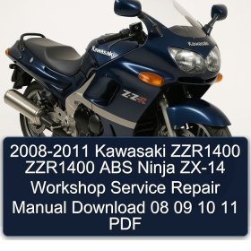 2008-2011 Kawasaki ZZR1400 ZZR1400 ABS Ninja ZX-14 Workshop Service Repair Manual Download 08 09 10 11 PDF