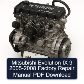 Mitsubishi Evolution IX 9 2005-2008 Factory Repair Manual PDF Download
