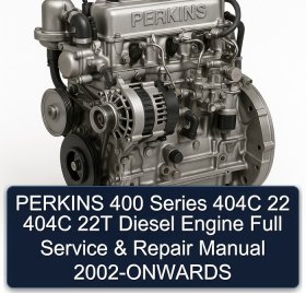 PERKINS 400 Series 404C 22 404C 22T Diesel Engine Full Service & Repair Manual 2002-ONWARDS