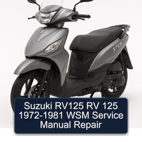 Suzuki RV125 RV 125 1972-1981 WSM Service Manual Repair