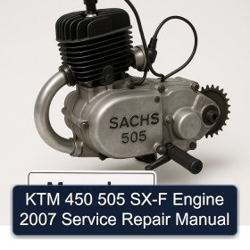 KTM 450 505 SX-F Engine 2007 Service Repair Manual
