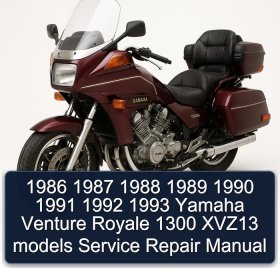 1986 1987 1988 1989 1990 1991 1992 1993 Yamaha Venture Royale 1300 XVZ13 models Service Repair Manual