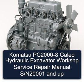 Komatsu PC2000-8 Galeo Hydraulic Excavator Workshp Service Repair Manual S/N20001 and up