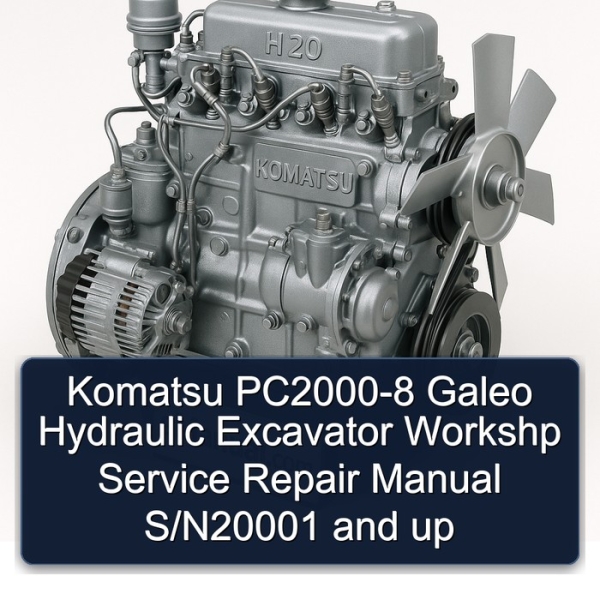 Komatsu PC2000-8 Galeo Hydraulic Excavator Workshp Service Repair Manual S/N20001 and up