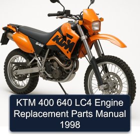 KTM 400 640 LC4 Engine Replacement Parts Manual 1998