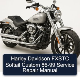 Harley Davidson FXSTC Softail Custom 86-99 Service Repair Manual