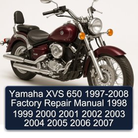 Yamaha XVS 650 1997-2008 Factory Repair Manual 1998 1999 2000 2001 2002 2003 2004 2005 2006 2007