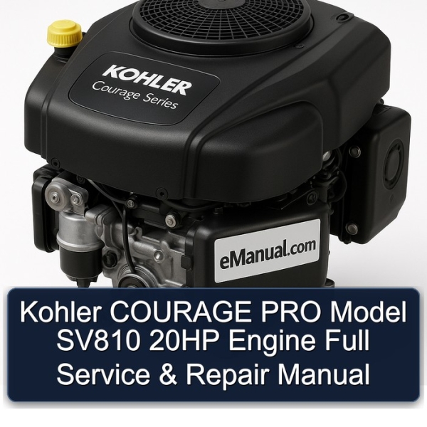 Kohler COURAGE PRO Model SV810 20HP Engine Full Service & Repair Manual