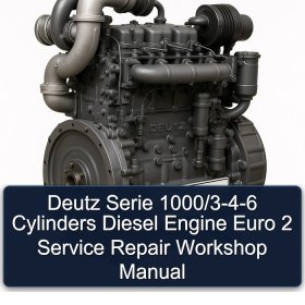 Deutz Serie 1000/3-4-6 Cylinders Diesel Engine Euro 2 Service Repair Workshop Manual