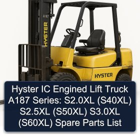 Hyster IC Engined Lift Truck A187 Series: S2.0XL (S40XL) S2.5XL (S50XL) S3.0XL (S60XL) Spare Parts List
