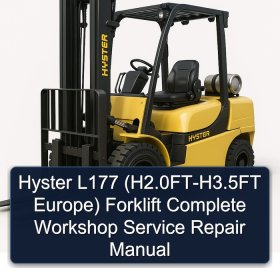 Hyster L177 (H2.0FT-H3.5FT Europe) Forklift Complete Workshop Service Repair Manual