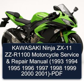 KAWASAKI Ninja ZX-11 ZZ-R1100 Motorcycle Service & Repair Manual (1993 1994 1995 1996 1997 1998 1999 2000 2001)-PDF