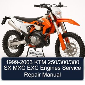 1999-2003 KTM 250/300/380 SX MXC EXC Engines Service Repair Manual