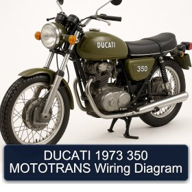 DUCATI 1973 350 MOTOTRANS Wiring Diagram
