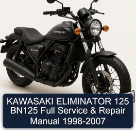 KAWASAKI ELIMINATOR 125 BN125 Full Service & Repair Manual 1998-2007