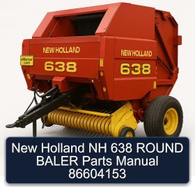 New Holland NH 638 ROUND BALER Parts Manual 86604153