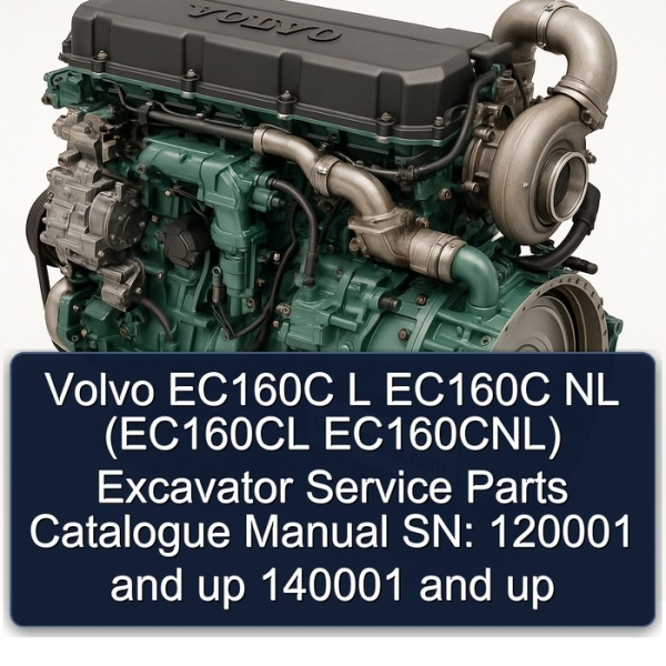 Volvo EC160C L EC160C NL (EC160CL EC160CNL) Excavator Service Parts Catalogue Manual SN: 120001 and up 140001 and up