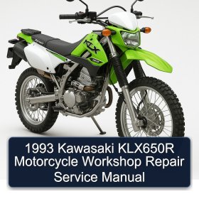 1993 Kawasaki KLX650R Motorcycle Workshop Repair Service Manual