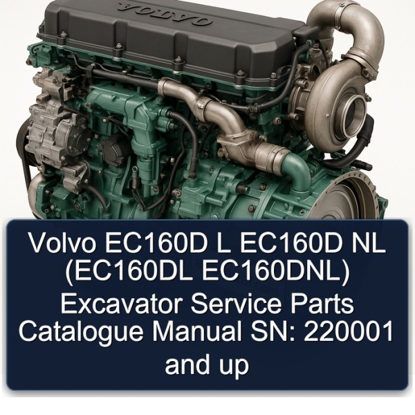Volvo EC160D L EC160D NL (EC160DL EC160DNL) Excavator Service Parts Catalogue Manual SN: 220001 and up