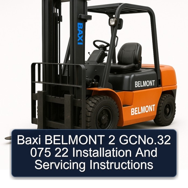 Baxi BELMONT 2 GCNo.32 075 22 Installation And Servicing Instructions