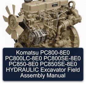 Komatsu PC800-8E0 PC800LC-8E0 PC800SE-8E0 PC850-8E0 PC850SE-8E0 HYDRAULIC Excavator Field Assembly Manual