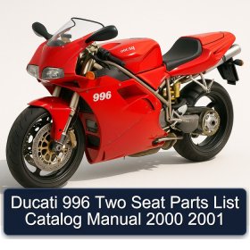 Ducati 996 Two Seat Parts List Catalog Manual 2000 2001