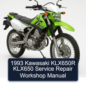 1993 Kawasaki KLX650R KLX650 Service Repair Workshop Manual