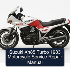 Suzuki Xn85 Turbo 1983 Motorcycle Service Repair Manual