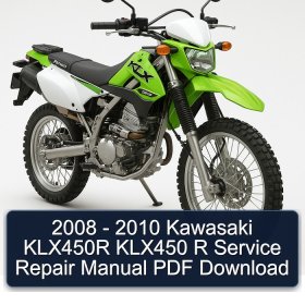 2008 - 2010 Kawasaki KLX450R KLX450 R Service Repair Manual PDF Download