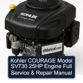 Kohler COURAGE Model SV730 25HP Engine Full Service & Repair Manual