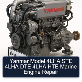 Yanmar Model 4LHA STE 4LHA DTE 4LHA HTE Marine Engine Repair