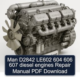 Man D2842 LE602 604 606 607 diesel engines Repair Manual PDF Download