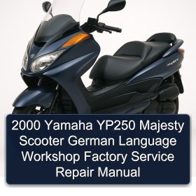 2000 Yamaha YP250 Majesty Scooter German Language Workshop Factory Service Repair Manual