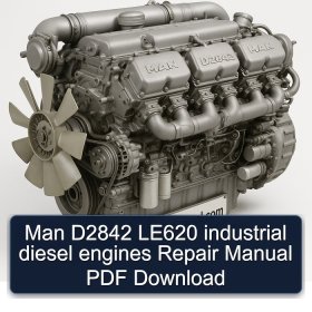 Man D2842 LE620 industrial diesel engines Repair Manual PDF Download