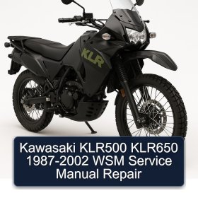 Kawasaki KLR500 KLR650 1987-2002 WSM Service Manual Repair