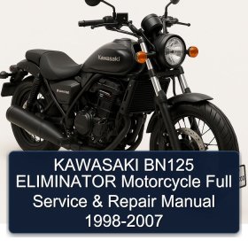 KAWASAKI BN125 ELIMINATOR Motorcycle Full Service & Repair Manual 1998-2007