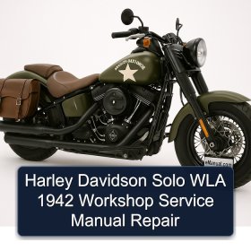 Harley Davidson Solo WLA 1942 Workshop Service Manual Repair