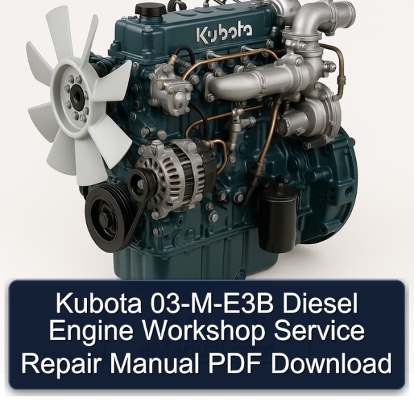 Kubota 03-M-E3B Diesel Engine Workshop Service Repair Manual PDF Download