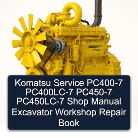 Komatsu Service PC400-7 PC400LC-7 PC450-7 PC450LC-7 Shop Manual Excavator Workshop Repair Book