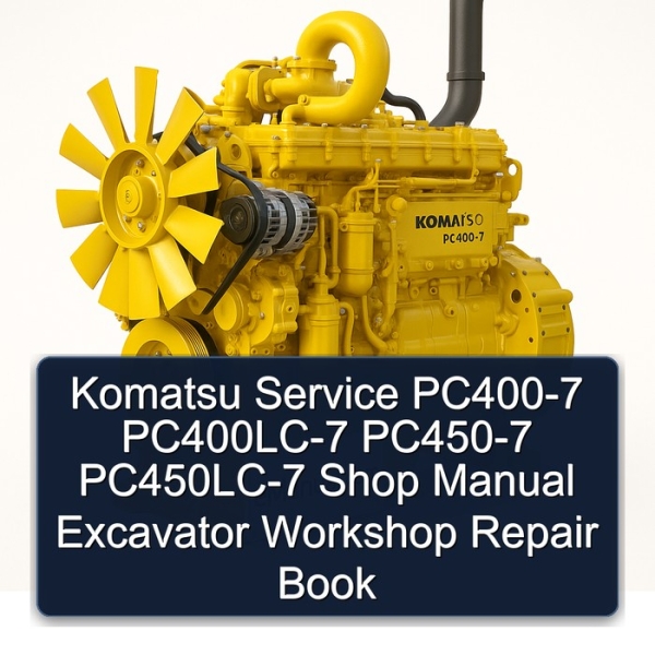 Komatsu Service PC400-7 PC400LC-7 PC450-7 PC450LC-7 Shop Manual Excavator Workshop Repair Book
