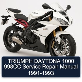 TRIUMPH DAYTONA 1000 998CC Service Repair Manual 1991-1993