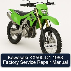 Kawasaki KX500-D1 1988 Factory Service Repair Manual