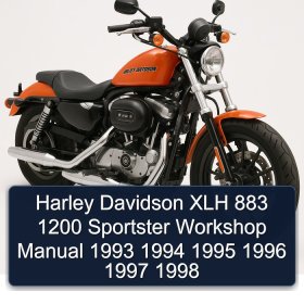 Harley Davidson XLH 883 1200 Sportster Workshop Manual 1993 1994 1995 1996 1997 1998